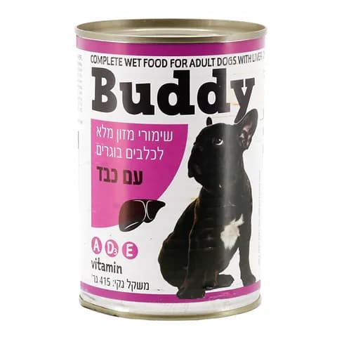 Buddy Canned dog food with added liver 415 g