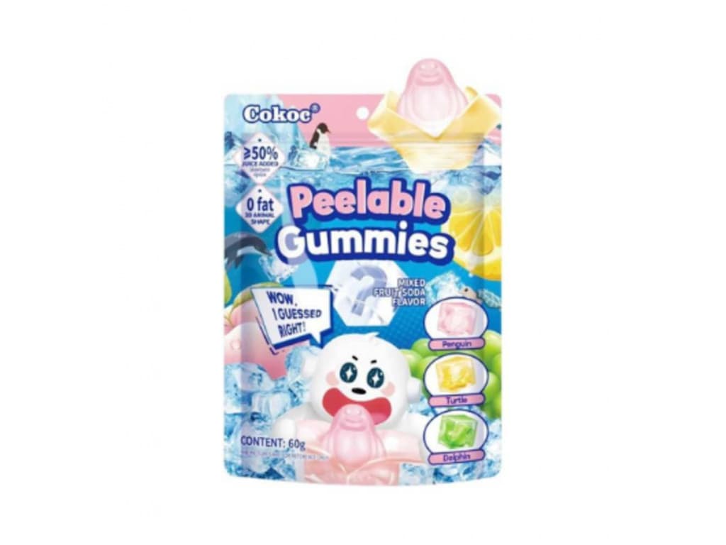 COKOE PEELABLE GUMMIES MIEXED FRUIT SODA FLAVOR 60G