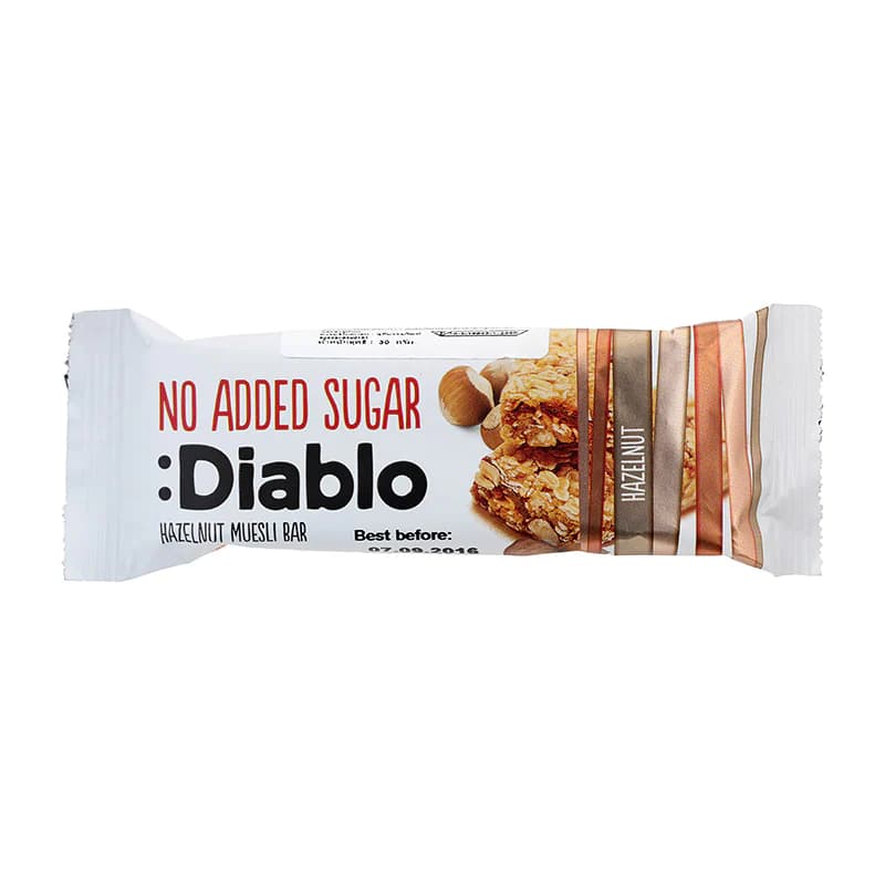 Diablo بندق Muesli Bar 30g.