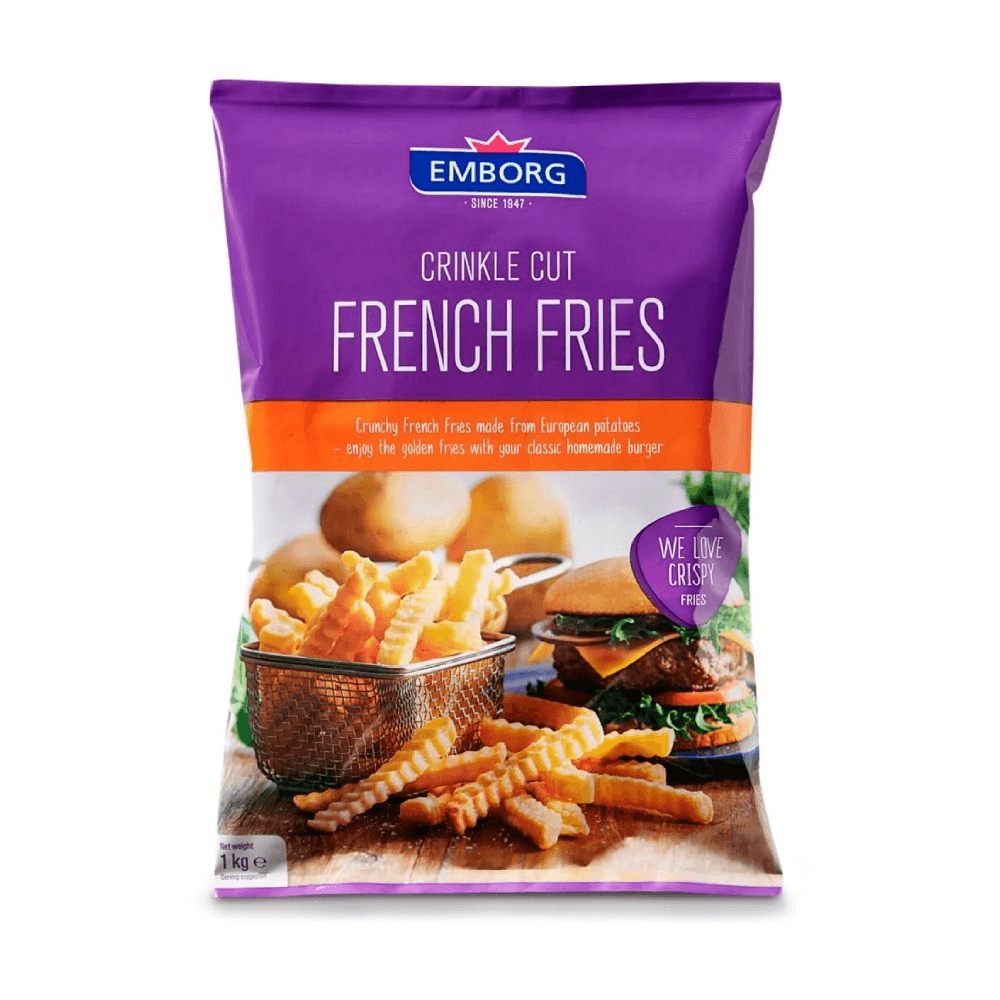 Emborg French Fries Crnkle Cut 1 kg