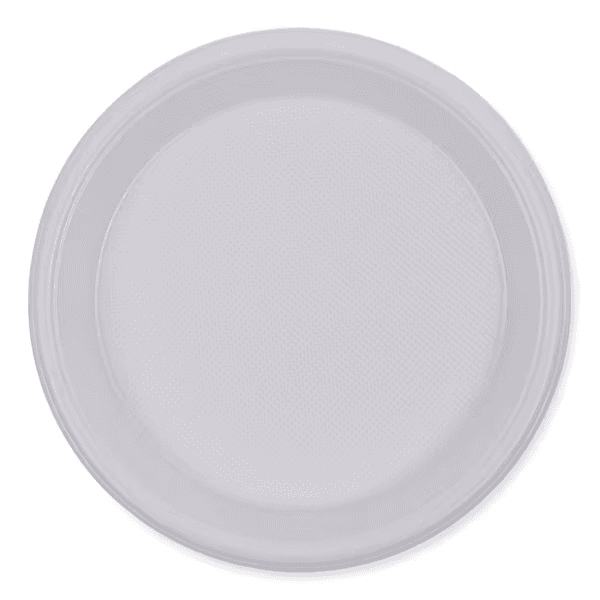 Galaxy Marble Plate White & Black 10 Inch 10 Pcs