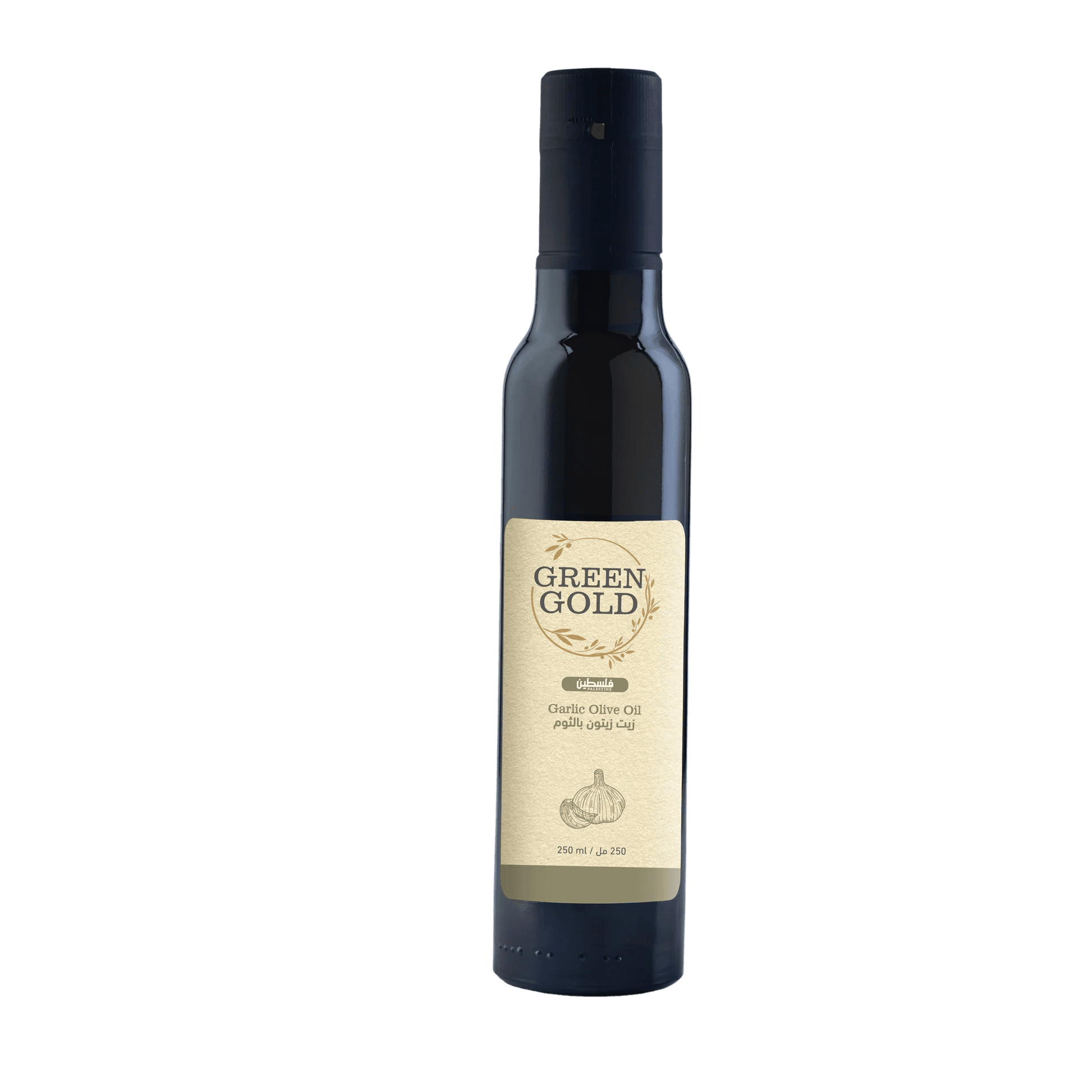 Green gold olive oil with garlic 250 ml