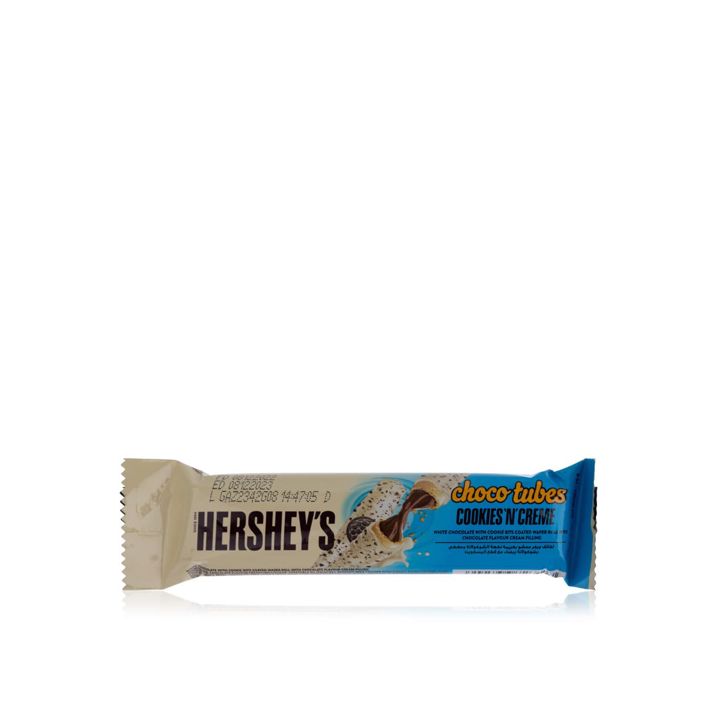 Hershey's choco rolls cookies & cream tubes 18g