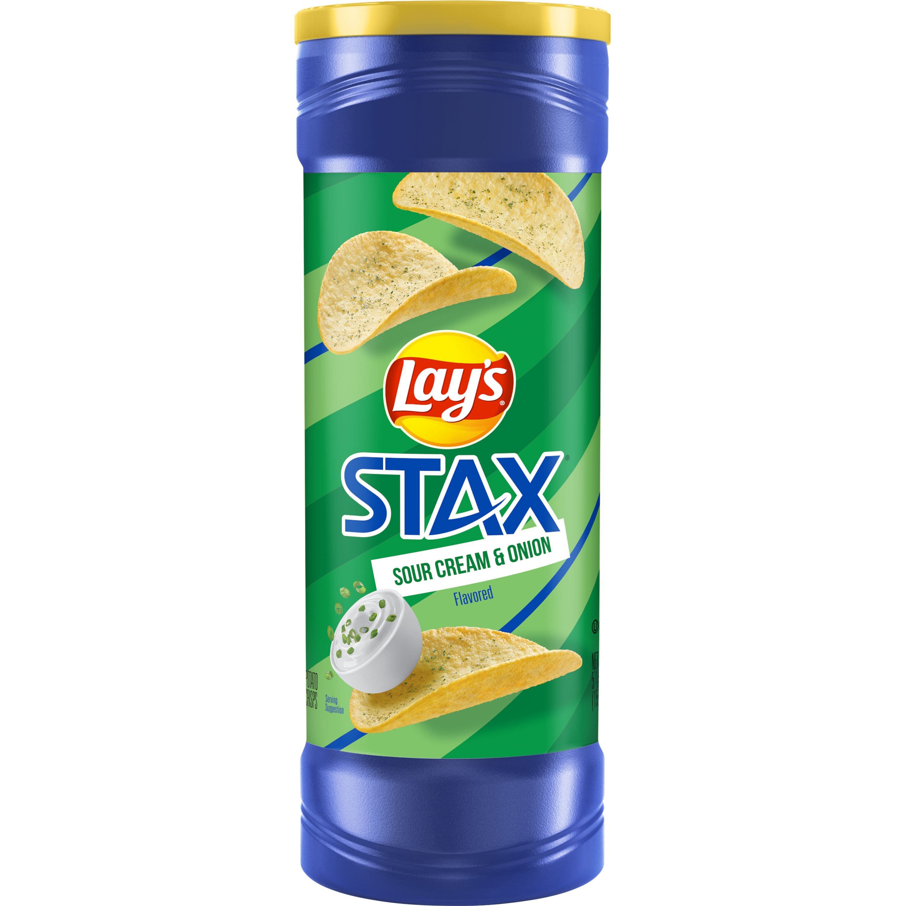 LAYS STAX SOUR CREAM AND ONION