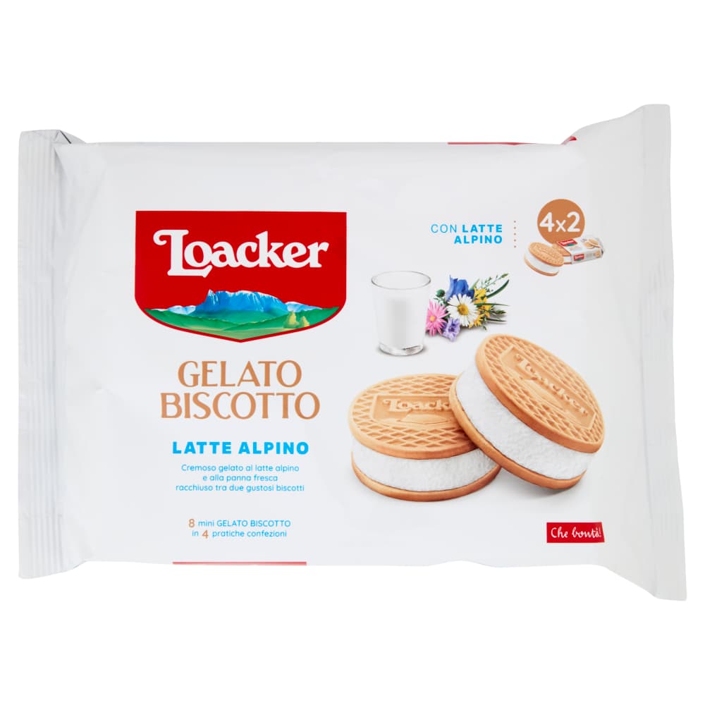 لوكر Ice Cream Biscuit Alpine Milk 4 x 66 g