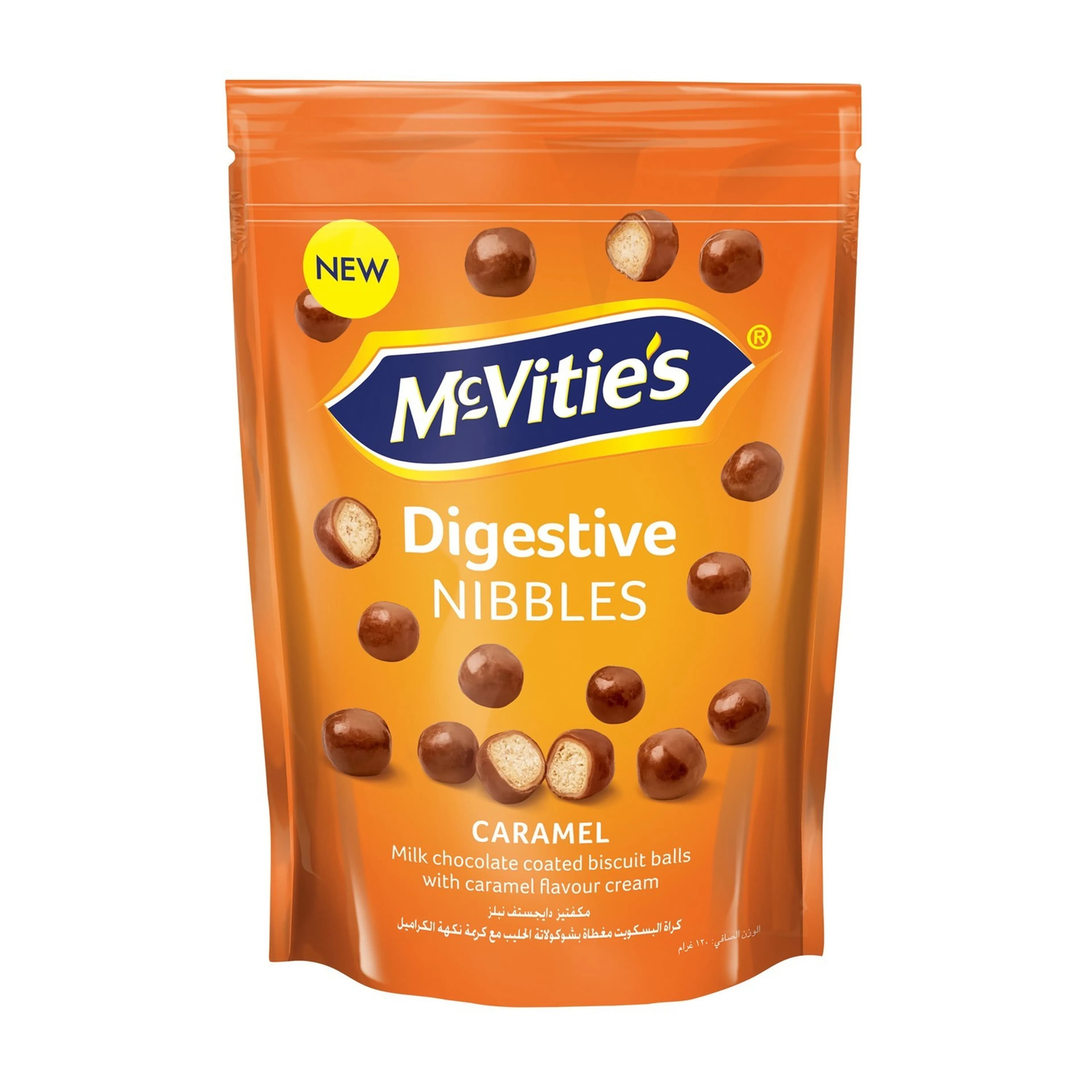 McVITIES DIGESTIVE NIBBLES CARAMEL 120 G