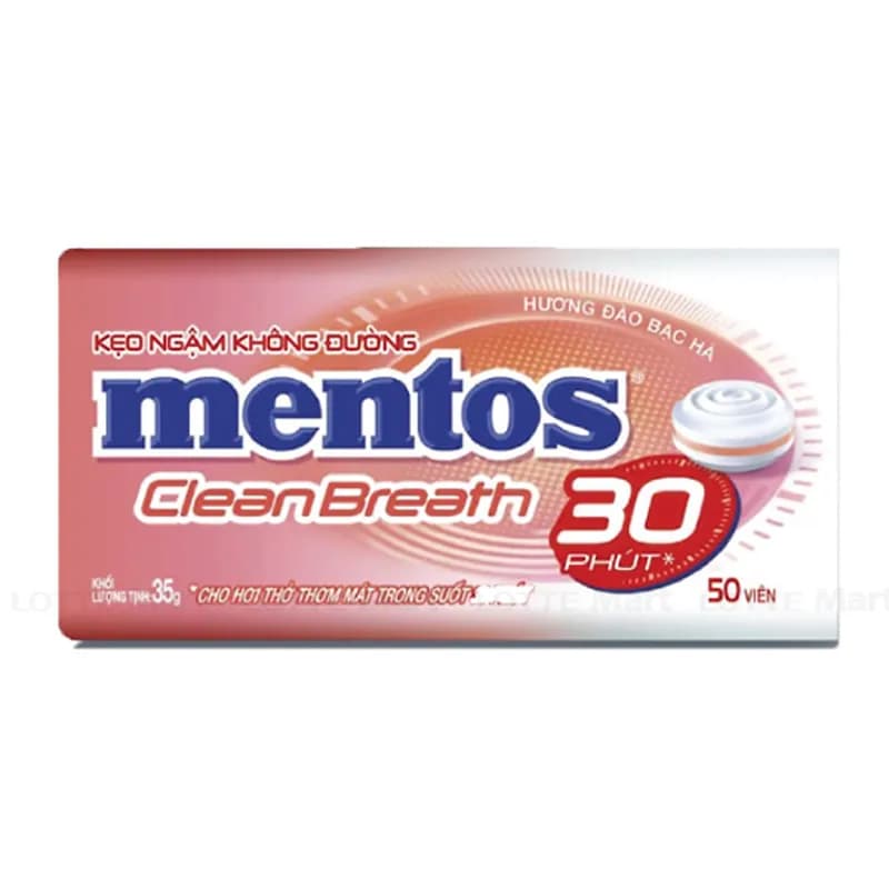 Mentos Clean Breath Peach Sugar Free 35 g