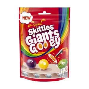 Skittles Giants Gooey Vegan Chewy Sweets Pouch Bag, 125g