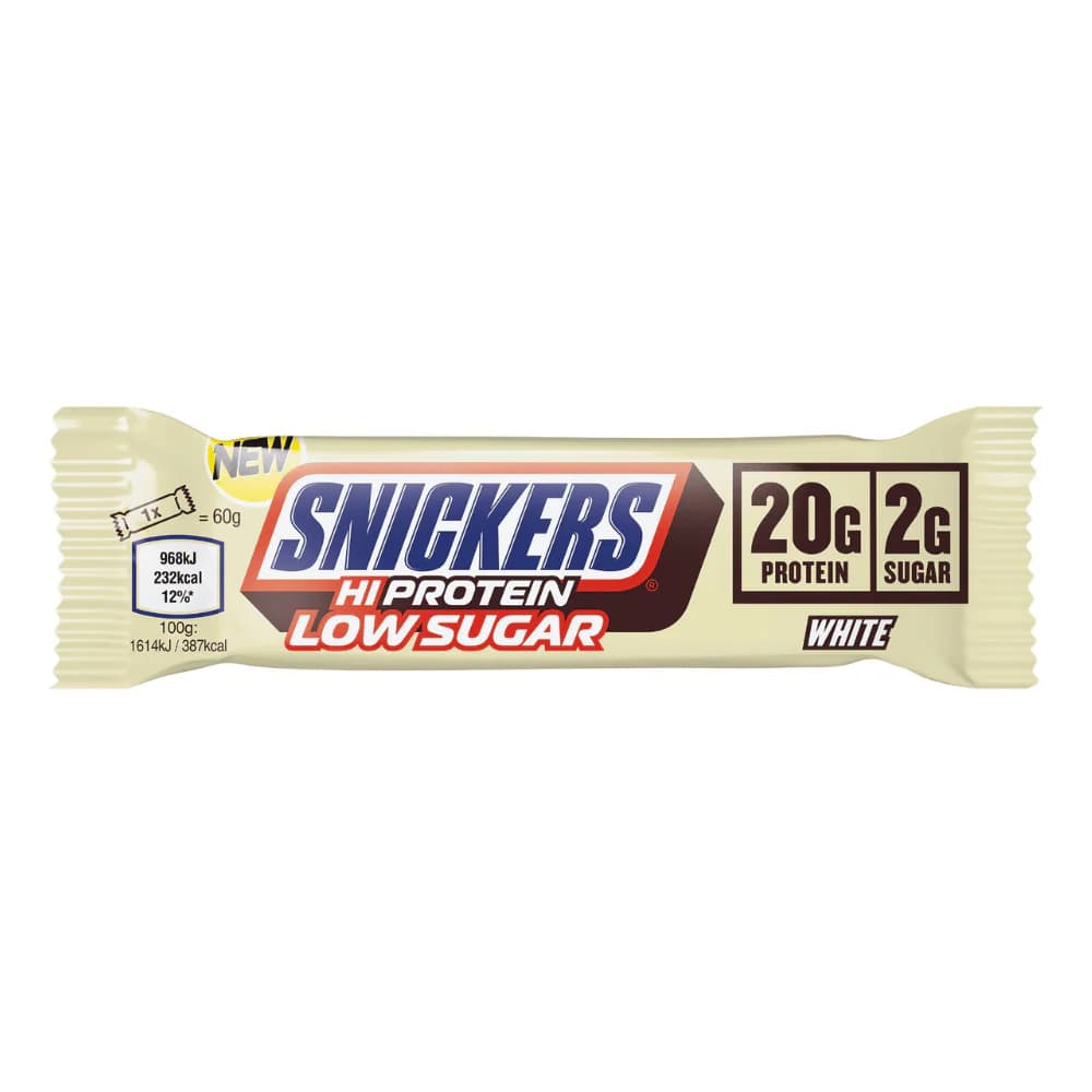 SNICKERS HI PROTEIN LOW SUGAR BAR WHITE CHOCOLATE 100 G