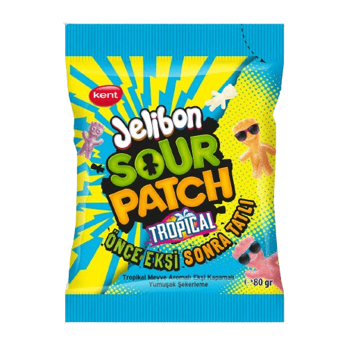 حامض پاتكه جيليبون تروپيكال فرويت 80g