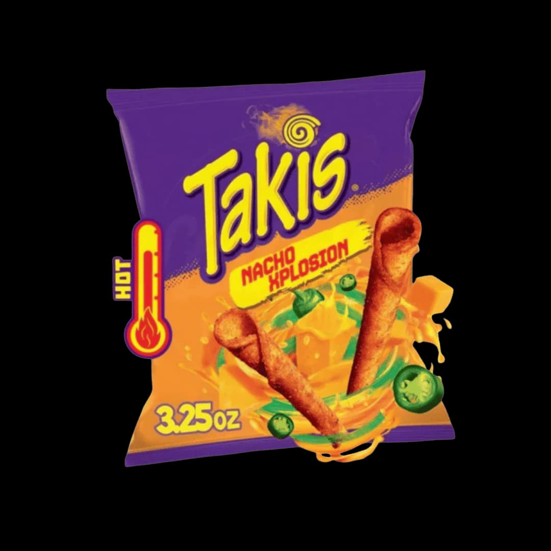 Takis Nacho Xplosion Rolled Tortilla צ'יפס 92.3 g