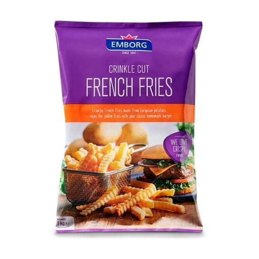 Emborg Crinkle Cut Fries 1kg