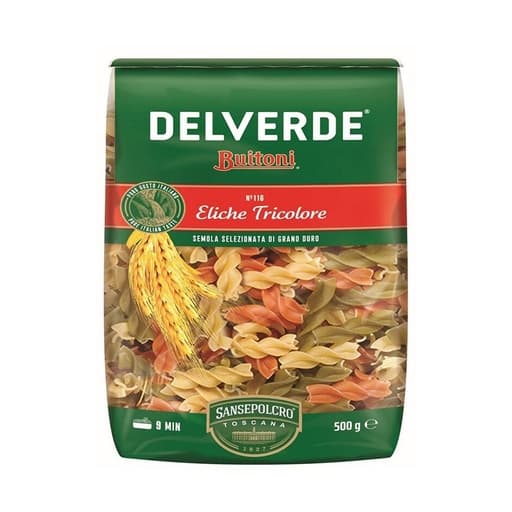 Delverde Colored Fusilli Pasta 500g