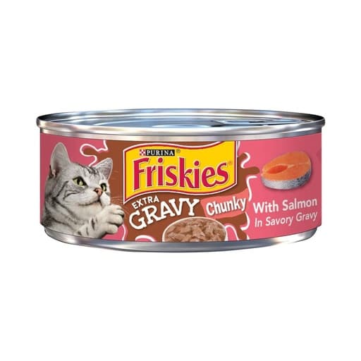 Purina Friskies Cat Food Chunky Salmon in Savory Gravy 156g