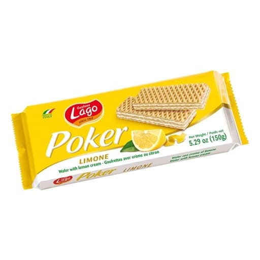 Lago Poker Limone Wafer 150g
