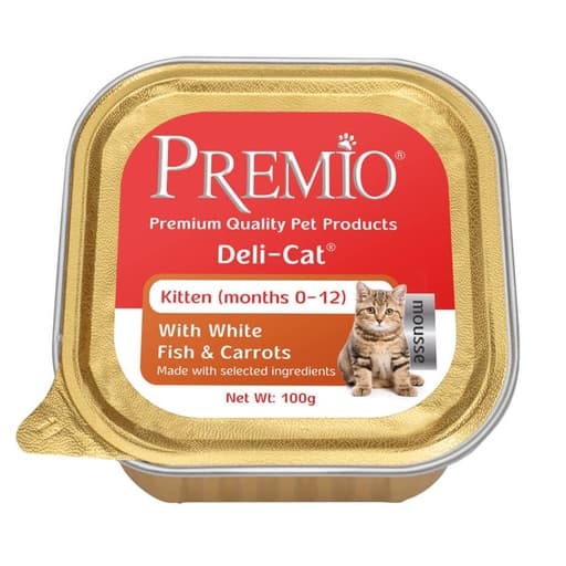 Premio Deli-Cat for kitten with white fish and carrots 100g