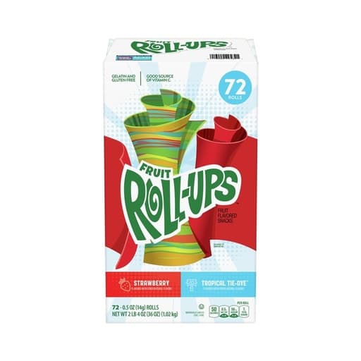 Fruit Roll-Ups Strawberry & Tropical 72 Rolls