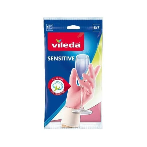 Vileda Gloves Sensitve Pink S