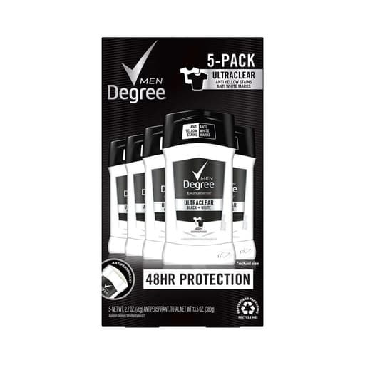 Degree Ultraclear Deodorant 5 Pack 380g