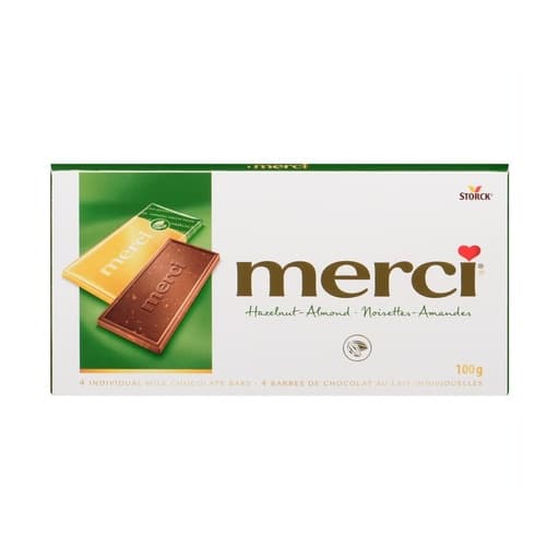 Merci Hazelnut Almond Chocolate Bar 100g