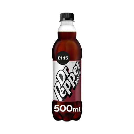 Dr Pepper Zero Soda Drink 500ml
