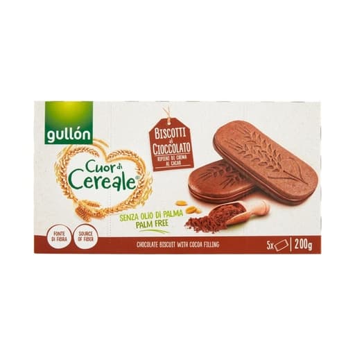 Gullon Cereal Chocolate Biscuit With Cocoa Filling 200g