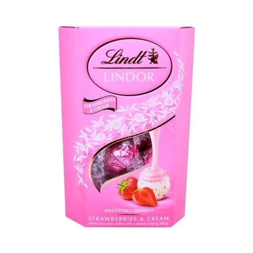 Lindt Lindor Strawberry & Cream 200g