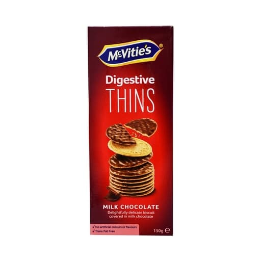 McVities Digestive Thins Milk Chocolate 150g
