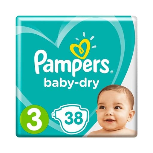 Pampers بيبي-جاف #3 38 حفاضات
