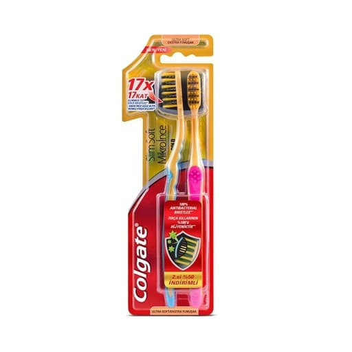 COLGATE SLIM SOFT GOLD Toothbrush X2
