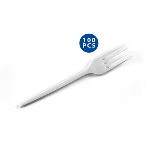 BISSAN LARGE WHITE FORK 50PCS