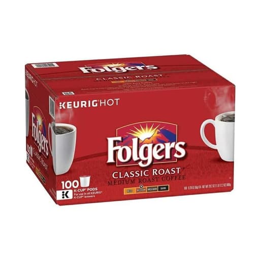 Folgers Classic Roast K-Cup Coffee Pods (100 pods)