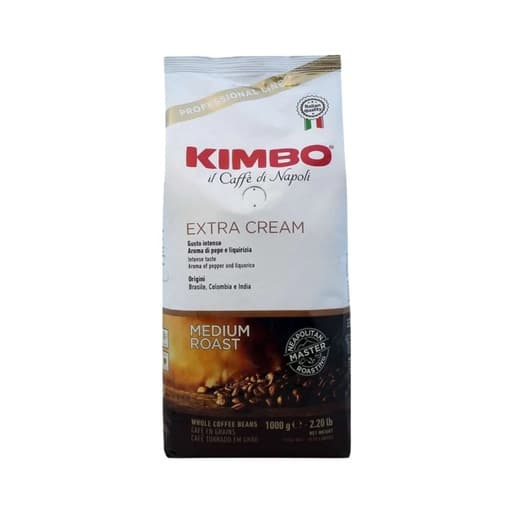 Kimbo Extra Cream Medium Roast Coffee Beans 1kg