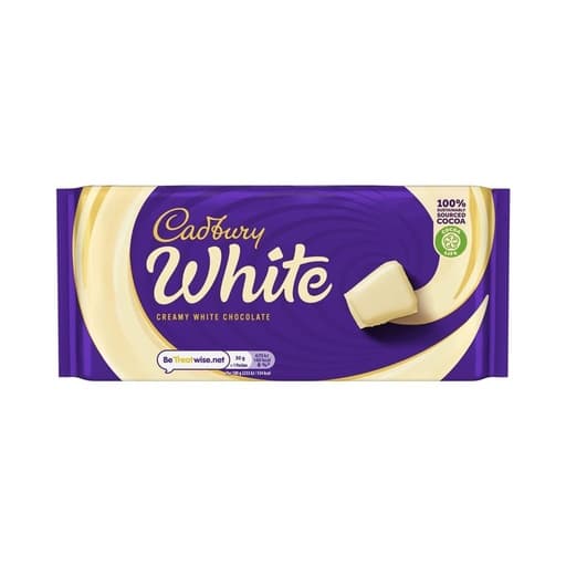 Cadbury White Chocolate Bar 180g