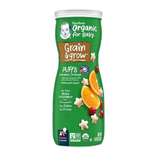 Gerber Organic Puffs, Cranberry Orange 42g