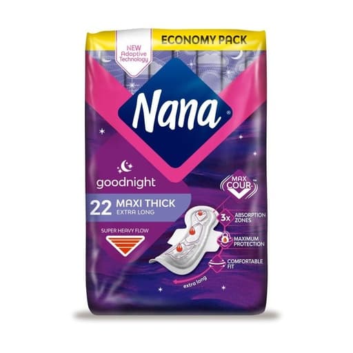 Nana Pads Maxi Night Wings X22