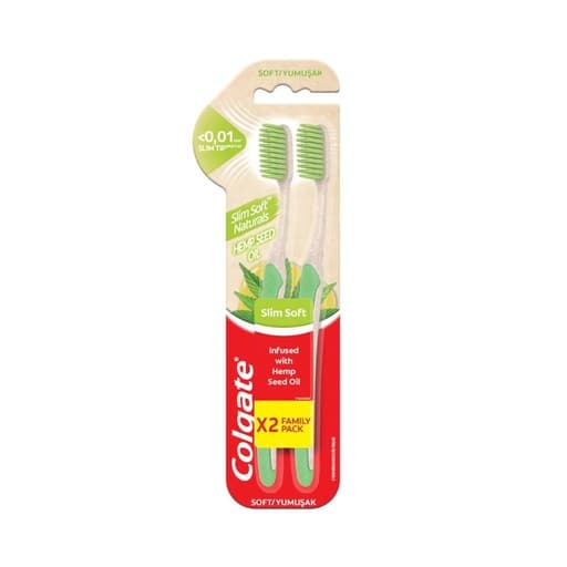 Colgate Slim Soft With Hemp Seed Oil Toothbrush