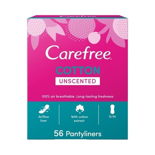 Carefree Cotton Feel Unscented 56 Pantyliners