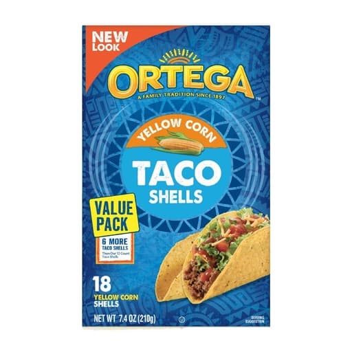 Ortega Yellow Corn Taco Shells X18
