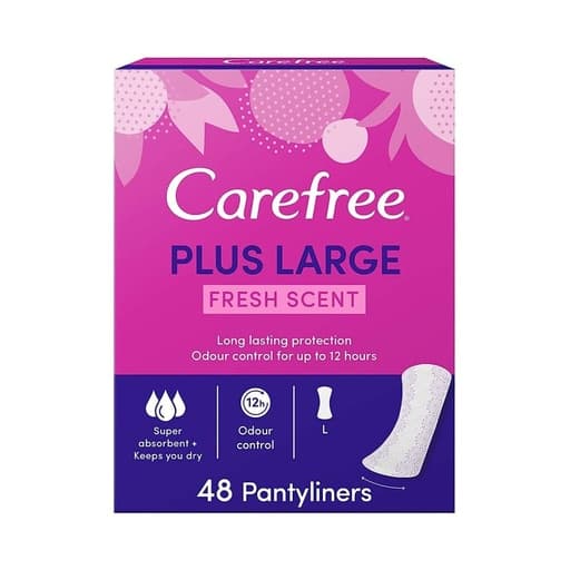 Carefree Plus Large Fresh Scent 48 Pantyliners