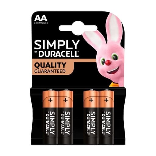 Duracell Simply AA Batteries X4