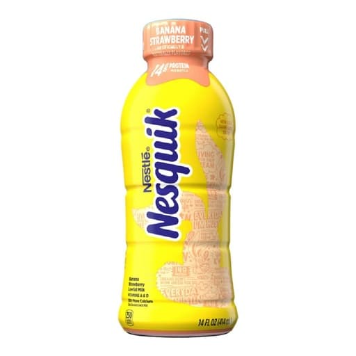 Nestle Nesquik Banana Strawberry Lowfat Milk 414ml