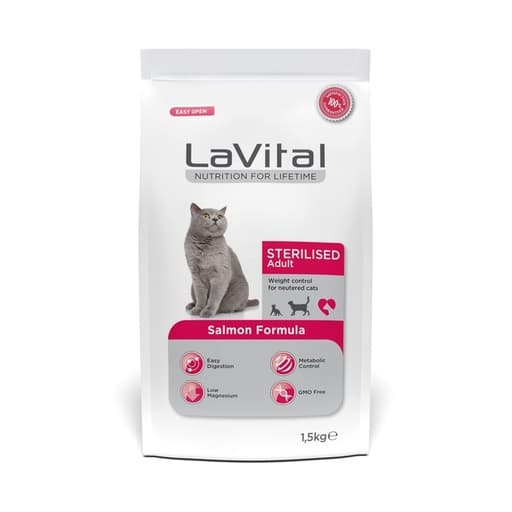Lavital Cat Sterilised Adult Salmon 1.5kg