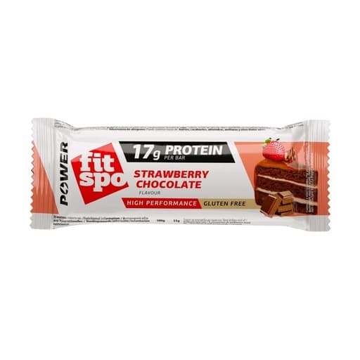 Fit Spo Power Protein bar 17g protein, Strawberry with chocolate 55g