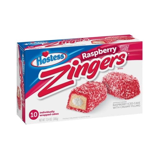 Hostess Zingers Raspberry Iced Cake x10