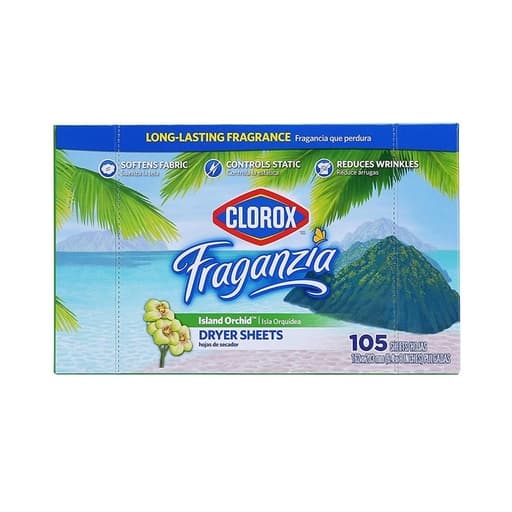 Clorox Fraganzia Island Orchid Dryer Sheets x105