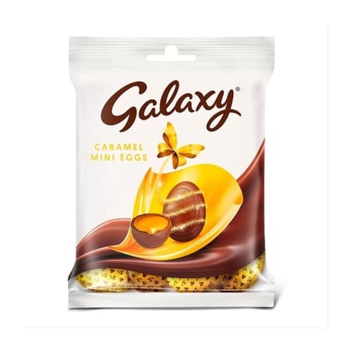 Galaxy Milk Chocolate & Caramel Easter Mini Eggs Bag 80g