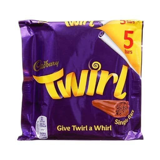 Cadbury Twirl Chocolate Bar 5 Pack 107.5g