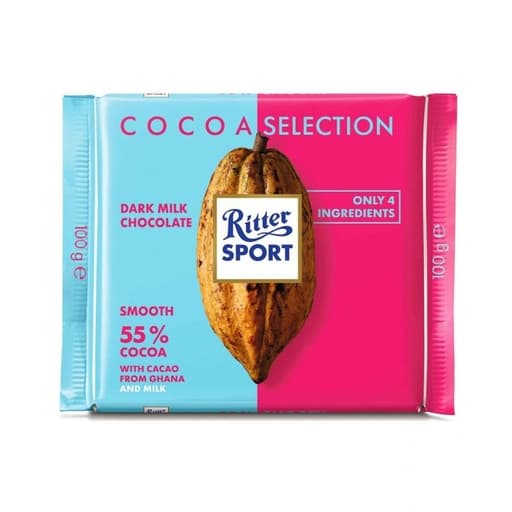 Ritter Sport Dark Milk Chocolate 55% Smooth 100g