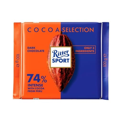 Ritter Sport Cocoa Selection 74% Intense Dark Chocolate 100g